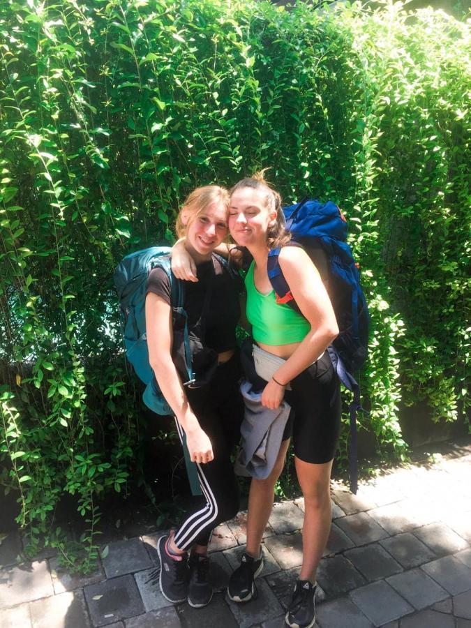 Stellar Capsules Hostel Σεμινιάκ Εξωτερικό φωτογραφία Two hikers on the Camino de Santiago in Galicia, Spain